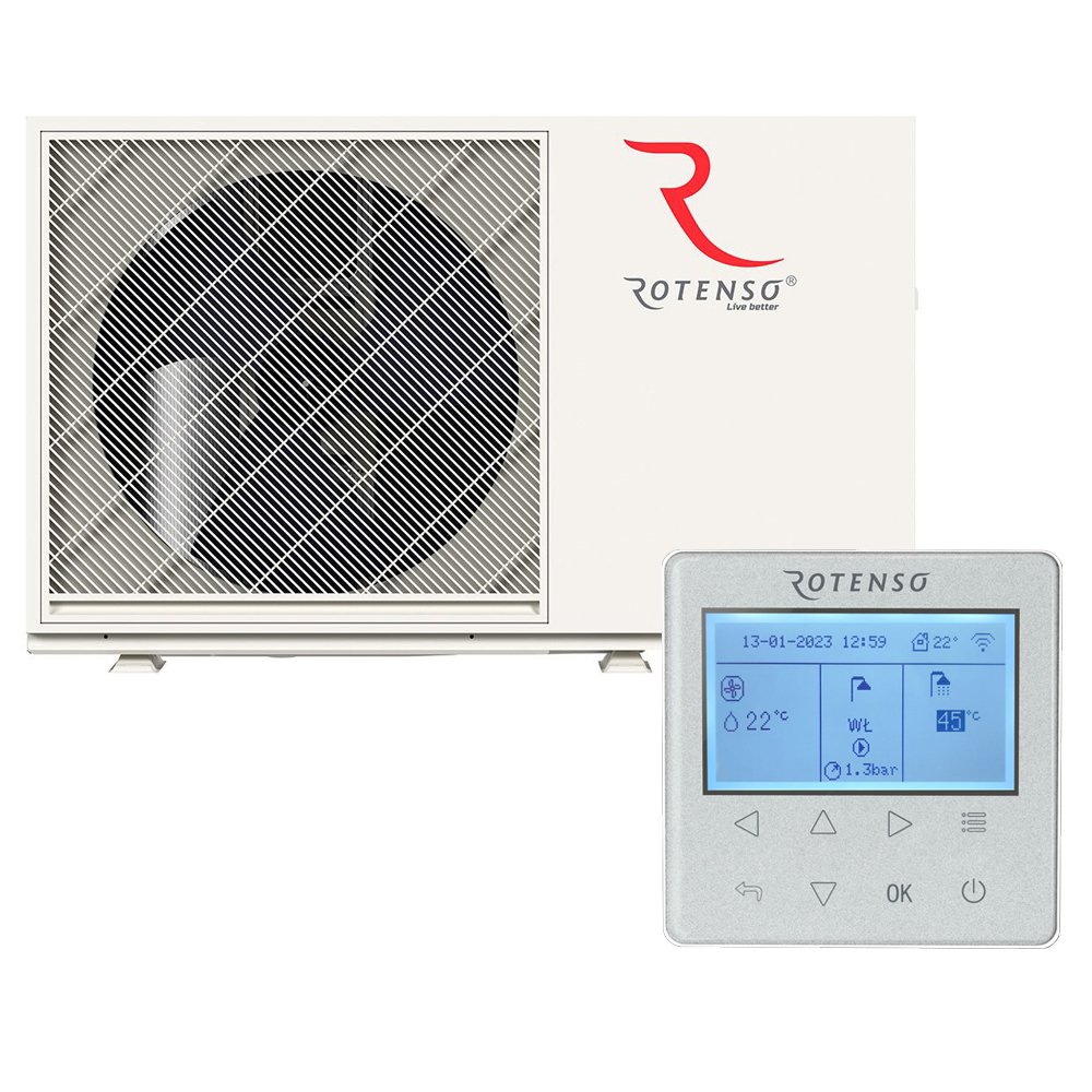 KP-78dd5a35_1_70c6ddb27ed9a855f86451e271908a89.jpg Rotenso Airmi Monoblock Wi-Fi 10kW siltumsūknis gaiss-ūdens - balts - Attēls 1